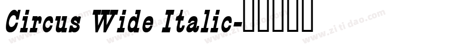 Circus Wide Italic字体转换